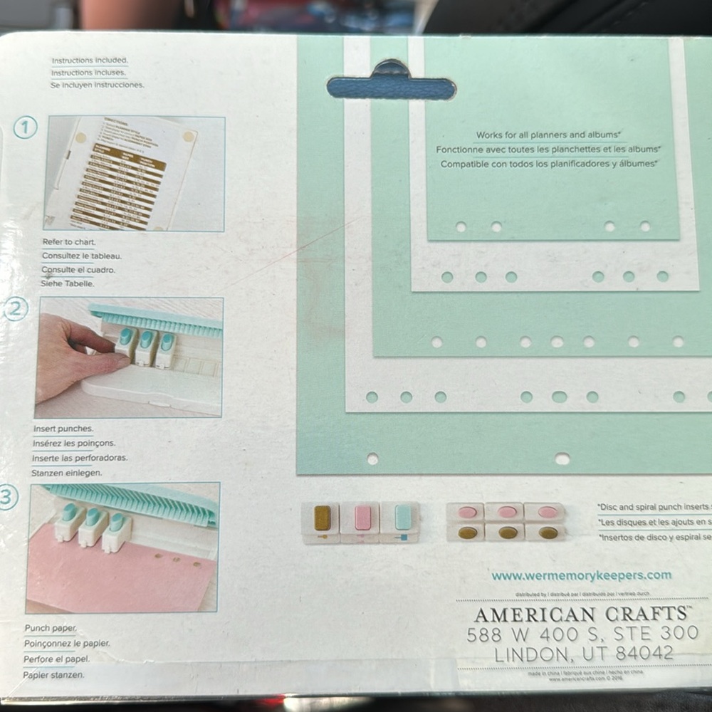Planner hole punch We R Memory Keepers Punch Board “punch holes for any planner” - Picture 5 of 12